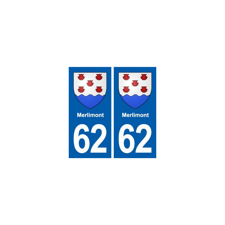 62 Merlimont blason autocollant plaque stickers ville