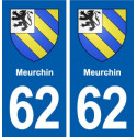 62 Meurchin blason autocollant plaque stickers ville