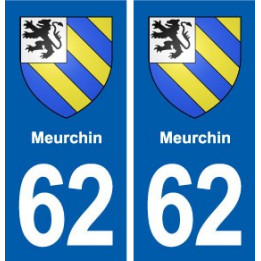 62 Meurchin blason autocollant plaque stickers ville