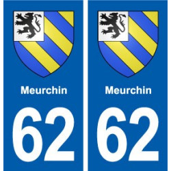62 Meurchin blason autocollant plaque stickers ville