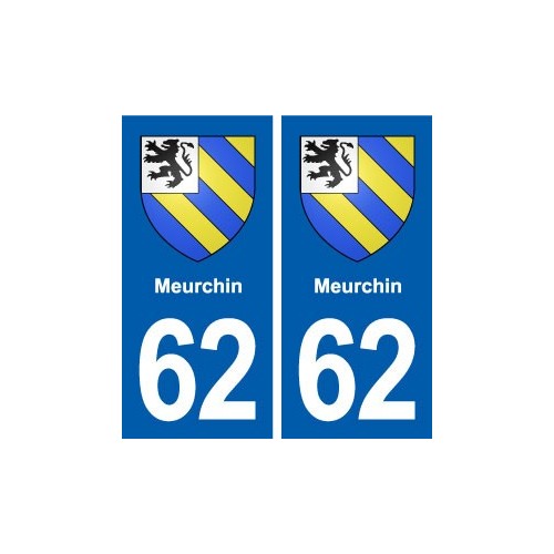 62 Meurchin blason autocollant plaque stickers ville