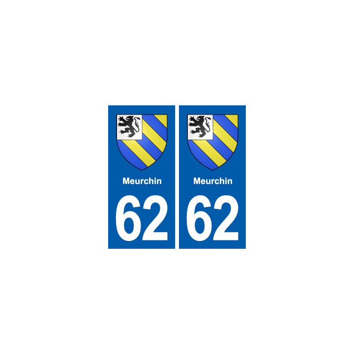 62 Meurchin blason autocollant plaque stickers ville