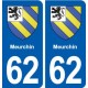 62 Meurchin blason autocollant plaque stickers ville