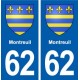 62 Montreuil blason autocollant plaque stickers ville
