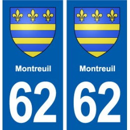 62 Montreuil blason autocollant plaque stickers ville