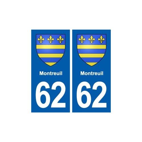 62 Montreuil blason autocollant plaque stickers ville