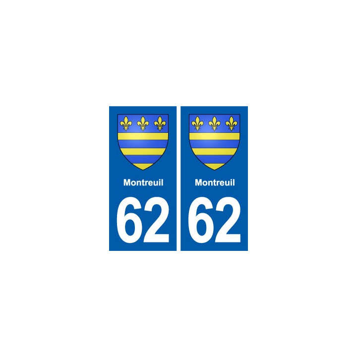 62 Montreuil blason autocollant plaque stickers ville