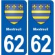 62 Montreuil blason autocollant plaque stickers ville