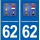 62 Noyelles-lès-Vermelles blason autocollant plaque stickers ville
