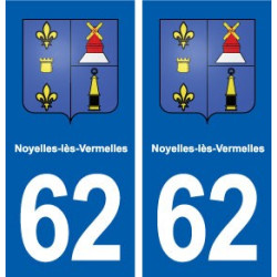 62 Noyelles-lès-Vermelles blason autocollant plaque stickers ville