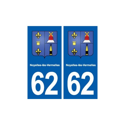 62 Noyelles-lès-Vermelles blason autocollant plaque stickers ville