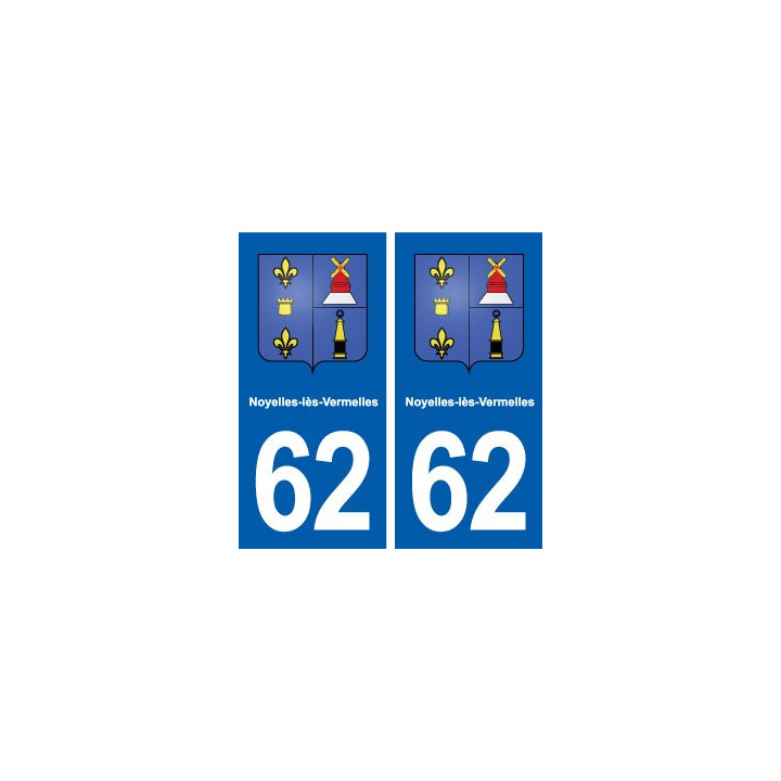 62 Noyelles-lès-Vermelles blason autocollant plaque stickers ville