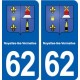 62 Noyelles-lès-Vermelles blason autocollant plaque stickers ville