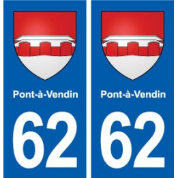 62 Pont-à-Vendin blason autocollant plaque stickers ville