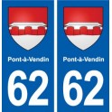 62 Pont-à-Vendin blason autocollant plaque stickers ville