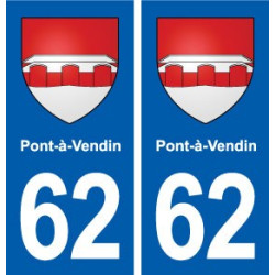 62 Pont-à-Vendin blason autocollant plaque stickers ville
