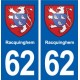 62 Racquinghem blason autocollant plaque stickers ville