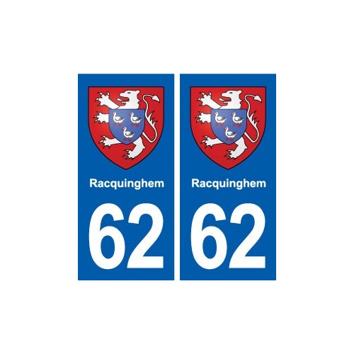 62 Racquinghem blason autocollant plaque stickers ville