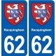 62 Racquinghem blason autocollant plaque stickers ville