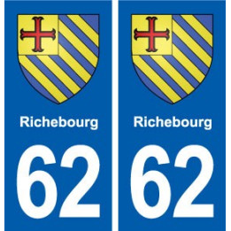 62 Richebourg blason autocollant plaque stickers ville