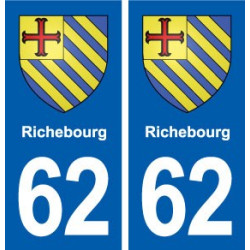62 Richebourg blason autocollant plaque stickers ville