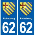 62 Richebourg blason autocollant plaque stickers ville