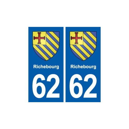 62 Richebourg blason autocollant plaque stickers ville