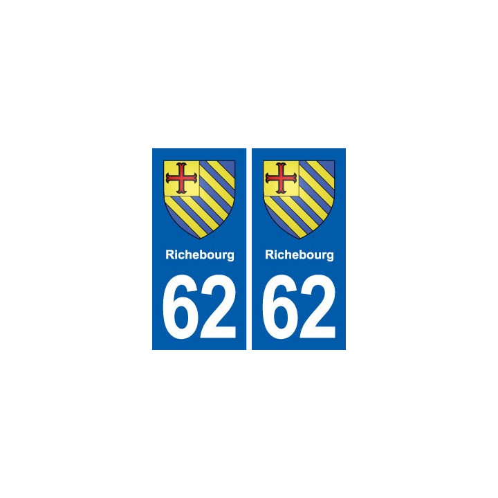 62 Richebourg blason autocollant plaque stickers ville
