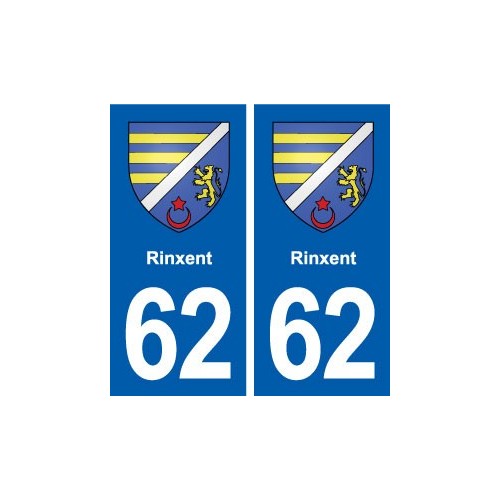 62 Rinxent blason autocollant plaque stickers ville