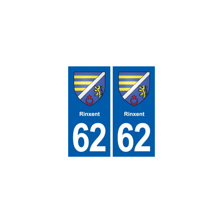 62 Rinxent blason autocollant plaque stickers ville