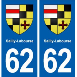62 Sailly-Labourse blason autocollant plaque stickers ville