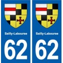 62 Sailly-Labourse blason autocollant plaque stickers ville
