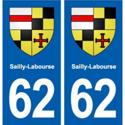 62 Sailly-Labourse blason autocollant plaque stickers ville