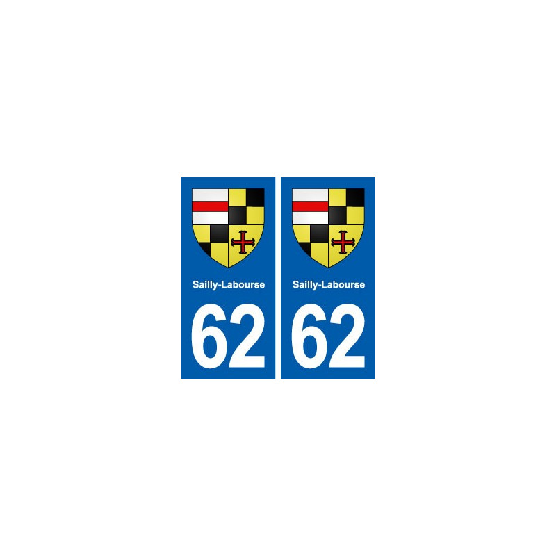 62 Sailly-Labourse blason autocollant plaque stickers ville