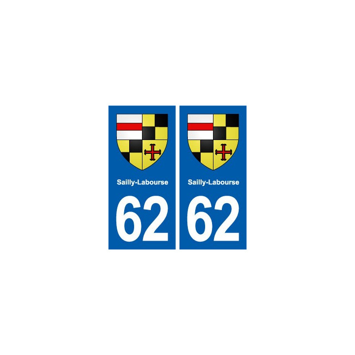 62 Sailly-Labourse blason autocollant plaque stickers ville