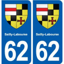62 Sailly-Labourse blason autocollant plaque stickers ville