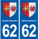 62 Sainte-Catherine blason autocollant plaque stickers ville