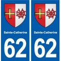 62 Sainte-Catherine blason autocollant plaque stickers ville