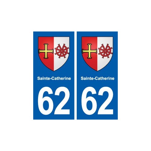 62 Sainte-Catherine blason autocollant plaque stickers ville