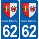 62 Sainte-Catherine blason autocollant plaque stickers ville