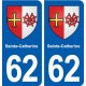 62 Sainte-Catherine blason autocollant plaque stickers ville