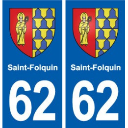62 Saint-Folquin blason autocollant plaque stickers ville