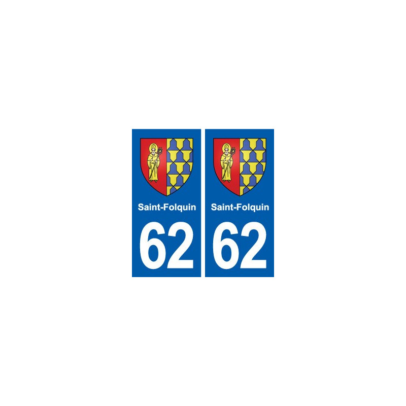 62 Saint-Folquin blason autocollant plaque stickers ville