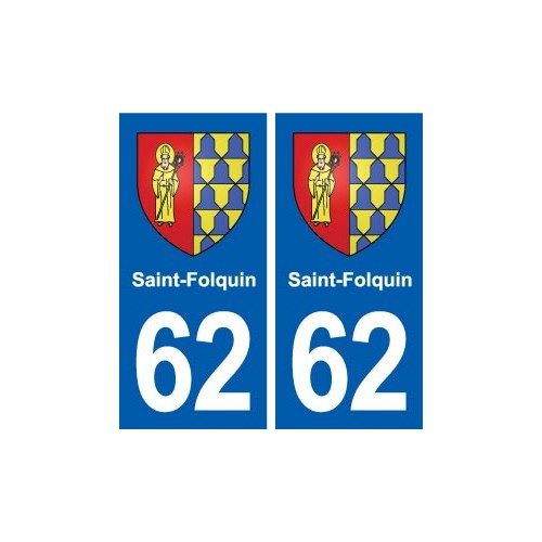 62 Saint-Folquin blason autocollant plaque stickers ville