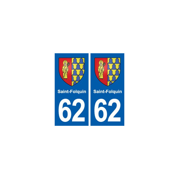 62 Saint-Folquin blason autocollant plaque stickers ville