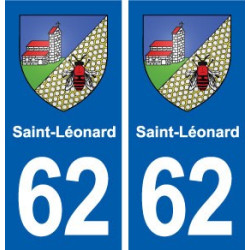62 Saint-Léonard blason autocollant plaque stickers ville