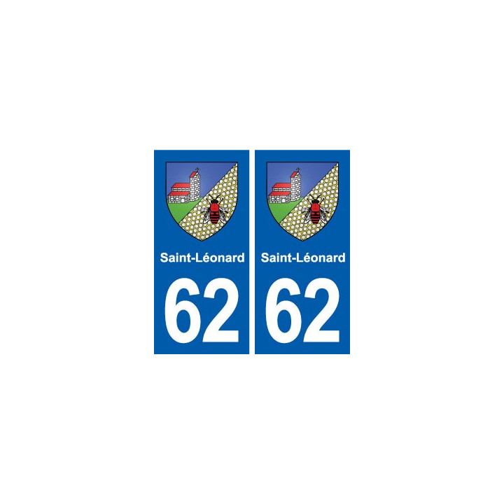 62 Saint-Léonard blason autocollant plaque stickers ville