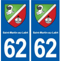 62 Saint-Martin-au-Laërt blason autocollant plaque stickers ville