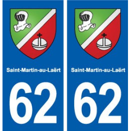 62 Saint-Martin-au-Laërt blason autocollant plaque stickers ville