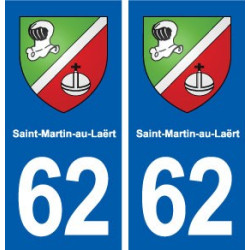 62 Saint-Martin-au-Laërt blason autocollant plaque stickers ville